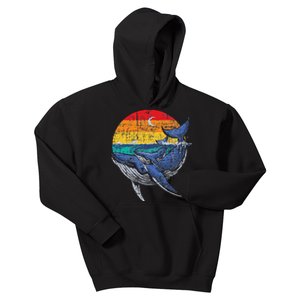 Whale Family Whale Lover Whales Aquarist Marine Biologist Kids Hoodie