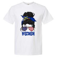 Wisconsin For Wisconsin Proud State Flag For Women Garment-Dyed Heavyweight T-Shirt