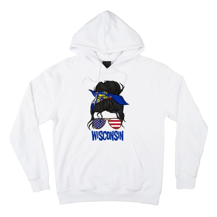 Wisconsin For Wisconsin Proud State Flag For Women Hoodie