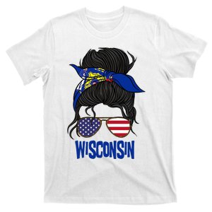 Wisconsin For Wisconsin Proud State Flag For Women T-Shirt