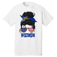 Wisconsin For Wisconsin Proud State Flag For Women Tall T-Shirt