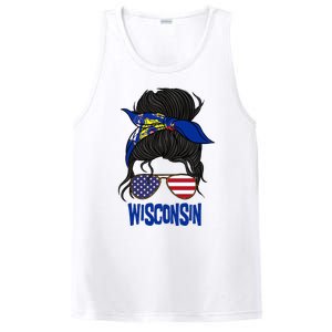 Wisconsin For Wisconsin Proud State Flag For Women PosiCharge Competitor Tank