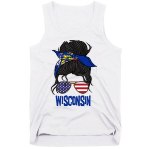 Wisconsin For Wisconsin Proud State Flag For Women Tank Top