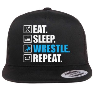 Wrestling For Women Wrestle Athlete Fans Flat Bill Trucker Hat