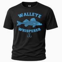 Walleye Fishing Walleye Whisperer Fishing Lure Cooling Performance Crew T-Shirt