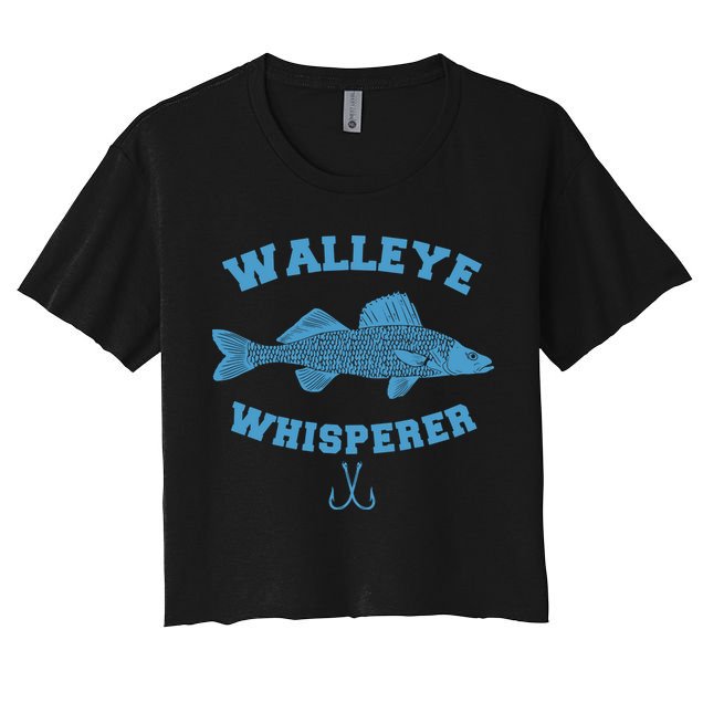 Walleye Fishing Walleye Whisperer Fishing Lure Crop Top
