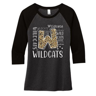 Wildcats Funny Wildcat Lover Women's Tri-Blend 3/4-Sleeve Raglan Shirt