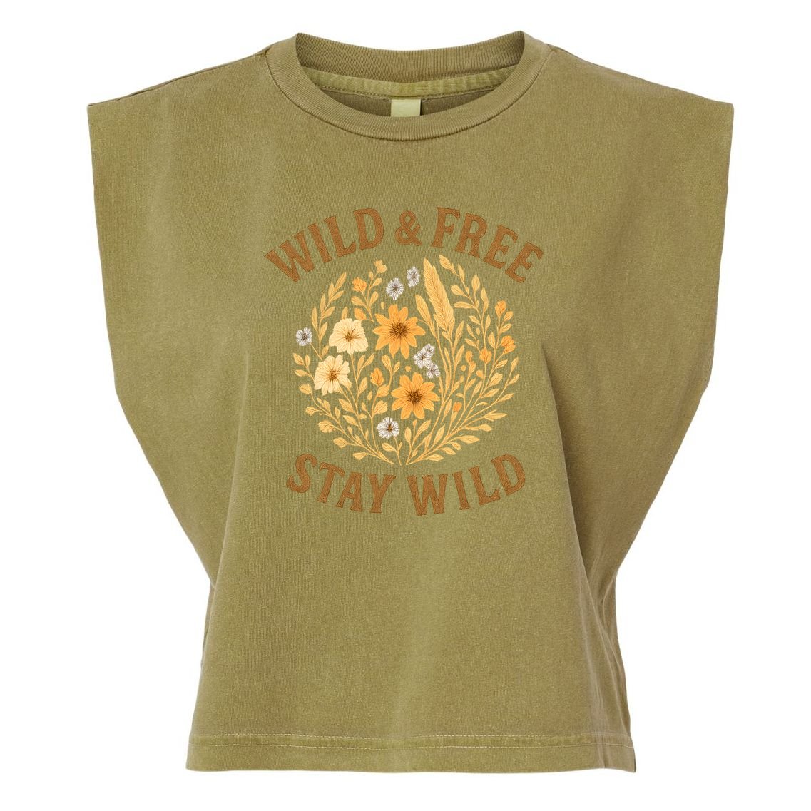 Wild & Free Garment-Dyed Women's Muscle Tee
