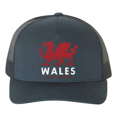 Wales Flag Welsh Dragon Baner Cymru Am Byth Welsh Meaningful Gift Yupoong Adult 5-Panel Trucker Hat