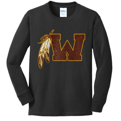 Washington Feather Kids Long Sleeve Shirt