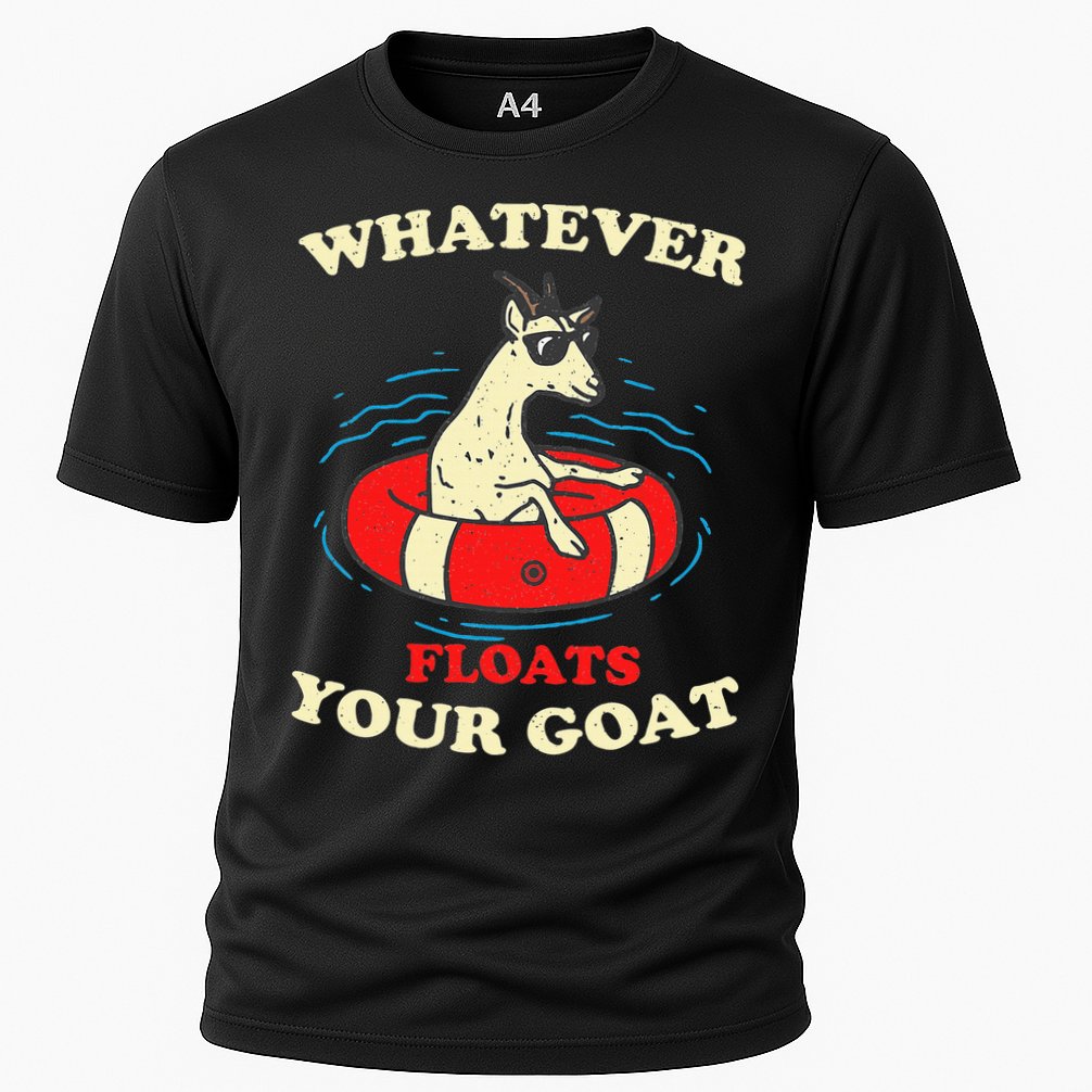 Whatever Floats Your Goat Summer Float Trip River Tubing Performance Shirt