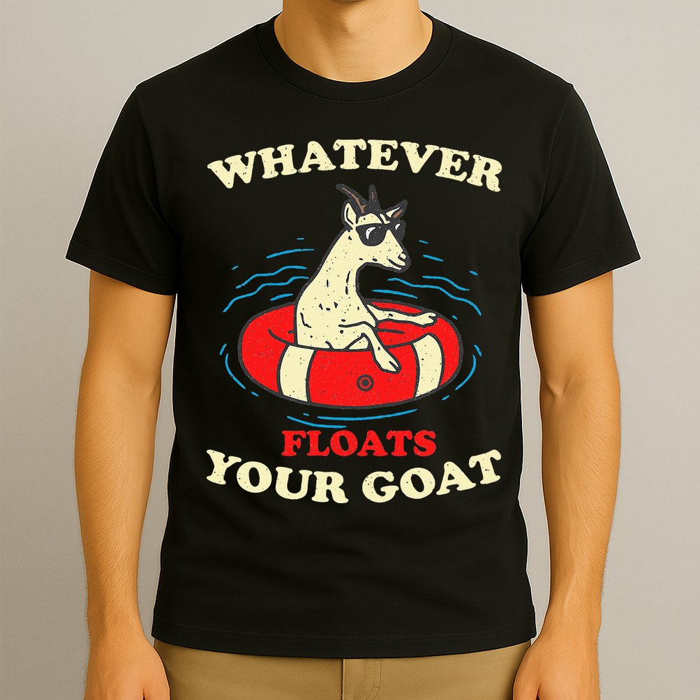 Whatever Floats Your Goat Summer Float Trip River Tubing T-Shirt