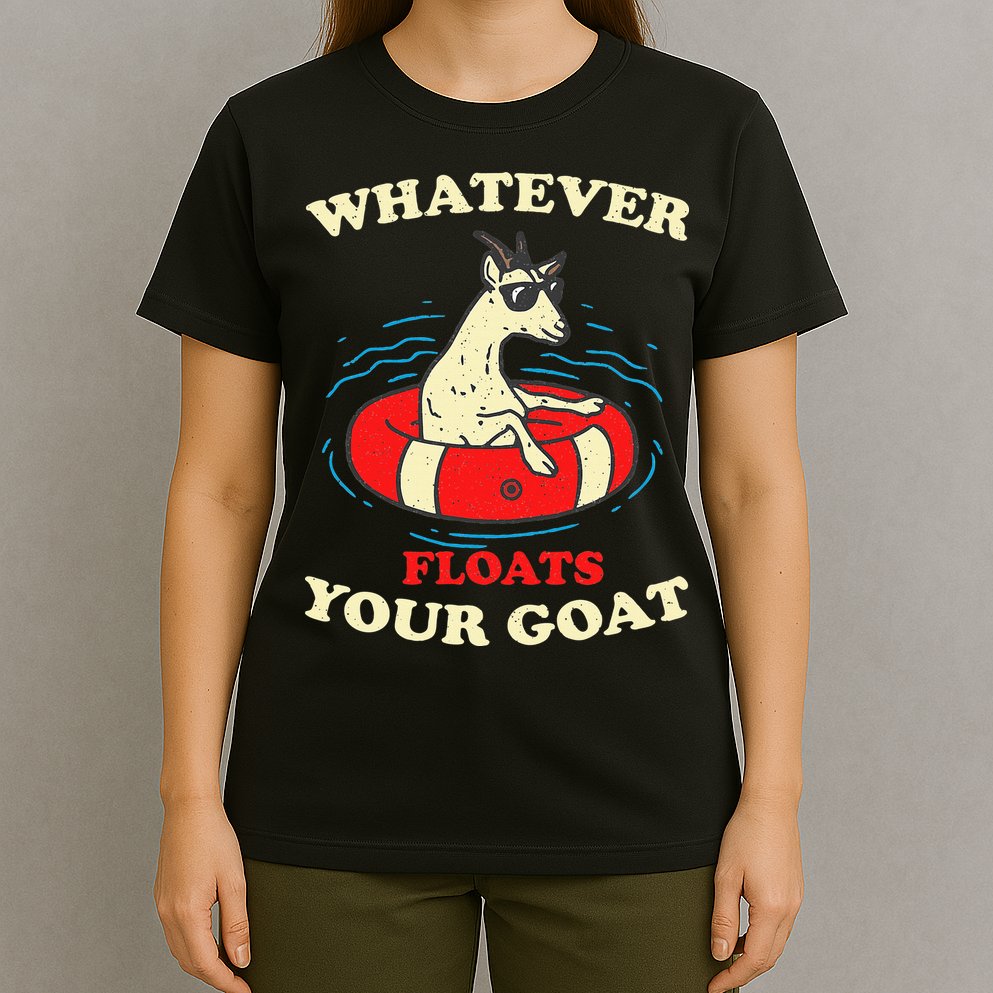 Whatever Floats Your Goat Summer Float Trip River Tubing T-Shirt