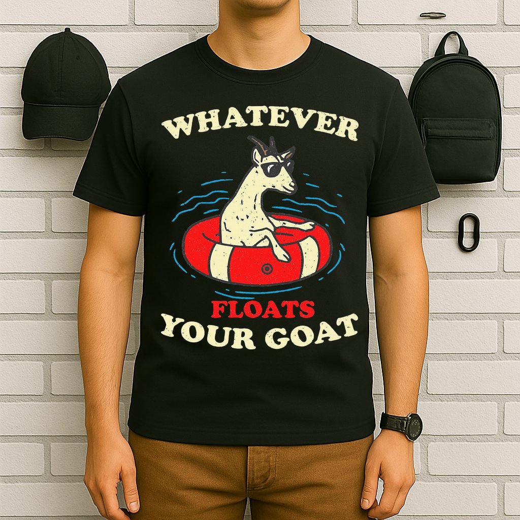 Whatever Floats Your Goat Summer Float Trip River Tubing T-Shirt