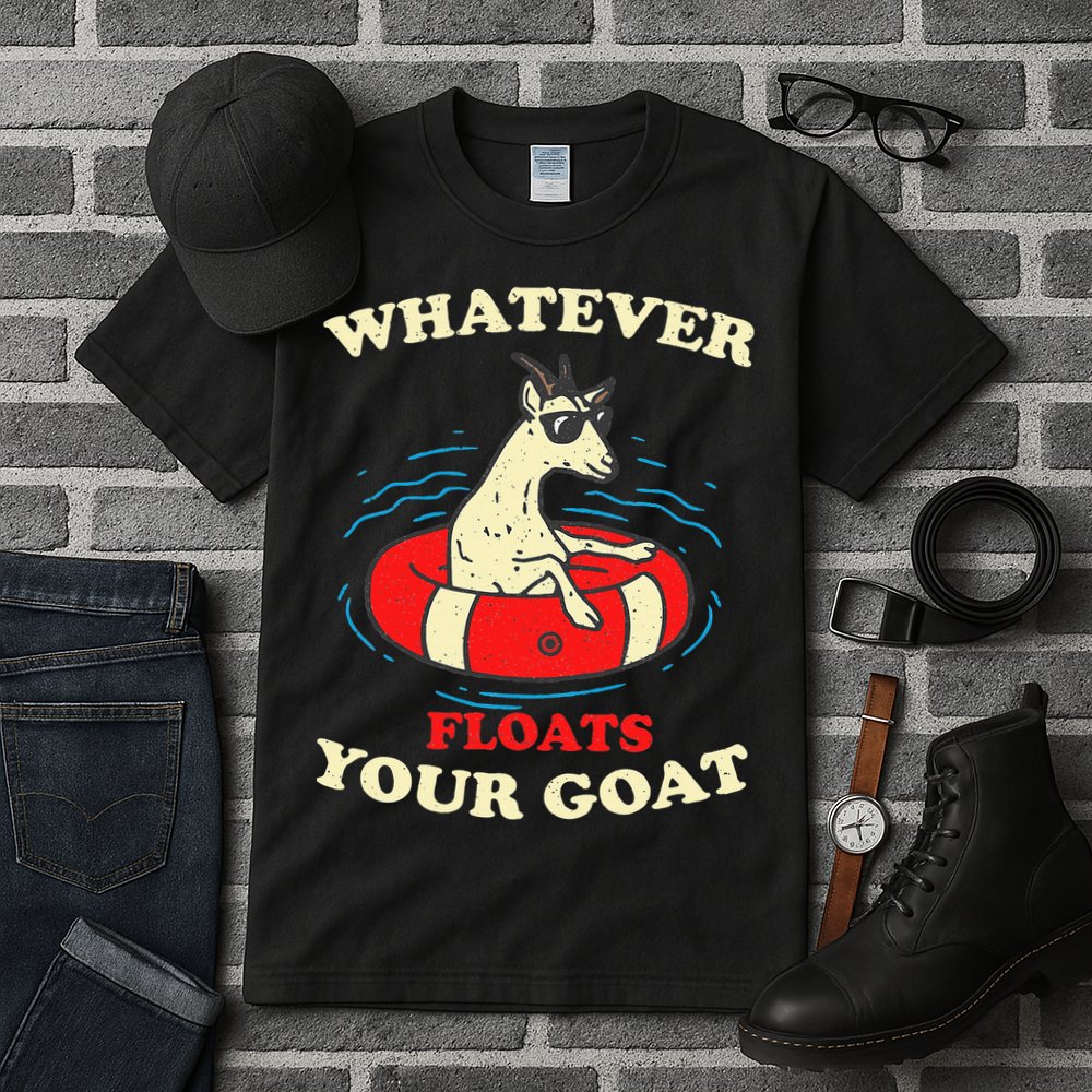 Whatever Floats Your Goat Summer Float Trip River Tubing Tall T-Shirt