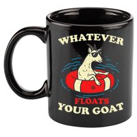 Whatever Floats Your Goat Summer Float Trip River Tubing 11oz C Handle Ceramic Mug