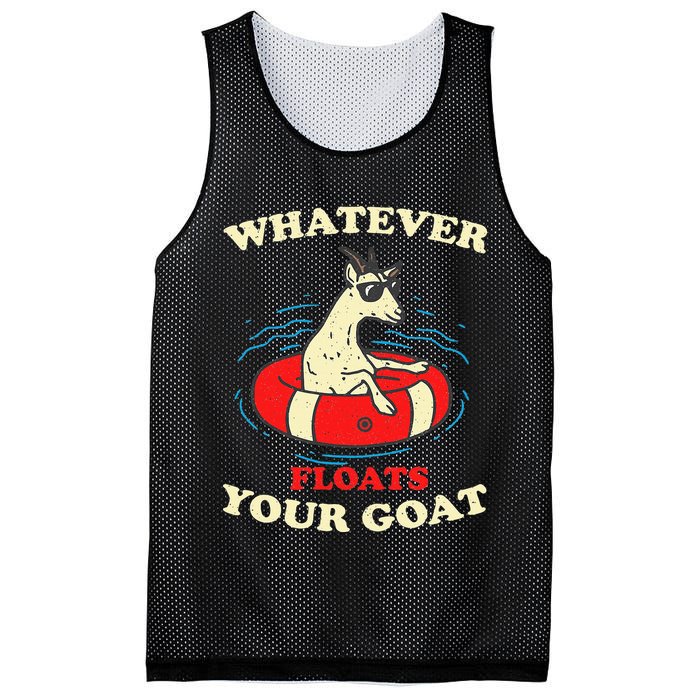 Whatever Floats Your Goat Summer Float Trip River Tubing Mesh Reversible Basketball Jersey Tank