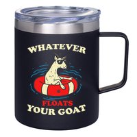 Whatever Floats Your Goat Summer Float Trip River Tubing 12oz Stainless Steel Coffee Mug