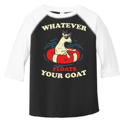 Whatever Floats Your Goat Summer Float Trip River Tubing Toddler Fine Jersey T-Shirt