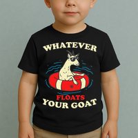 Whatever Floats Your Goat Summer Float Trip River Tubing Toddler T-Shirt