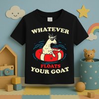 Whatever Floats Your Goat Summer Float Trip River Tubing Toddler T-Shirt