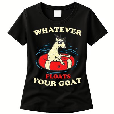 Whatever Floats Your Goat Summer Float Trip River Tubing Womens T-Shirt