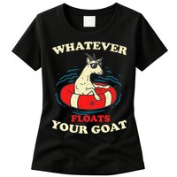 Whatever Floats Your Goat Summer Float Trip River Tubing Womens T-Shirt