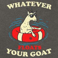 Whatever Floats Your Goat Summer Float Trip River Tubing Cotton Canvas Backpack
