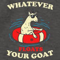 Whatever Floats Your Goat Summer Float Trip River Tubing Vector Backpack