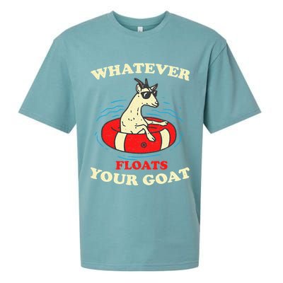 Whatever Floats Your Goat Summer Float Trip River Tubing Sueded Cloud Jersey T-Shirt