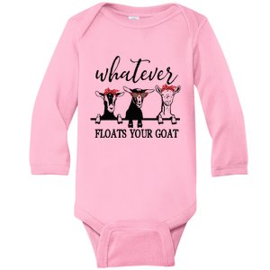 Whatever Floats Your Goat Lover Baby Long Sleeve Bodysuit