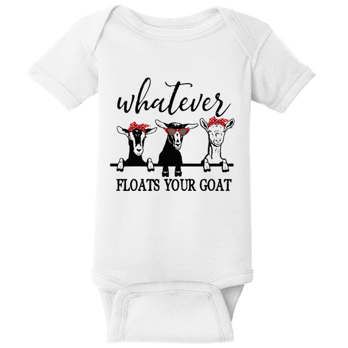 Whatever Floats Your Goat Lover Baby Bodysuit