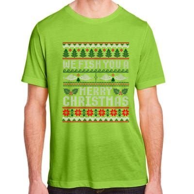 We Fish You A Merry Christmas Fishers Ugly Xmas Sweater Adult ChromaSoft Performance T-Shirt