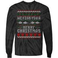 We Fish You A Merry Christmas Fishers Ugly Xmas Sweater Tie-Dye Long Sleeve Shirt