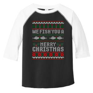 We Fish You A Merry Christmas Fishers Ugly Xmas Sweater Toddler Fine Jersey T-Shirt