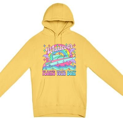 Whatever Floats Your Boat Ship Crusing Cruise Trip Vacation Matching Premium Pullover Hoodie