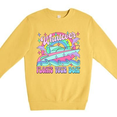 Whatever Floats Your Boat Ship Crusing Cruise Trip Vacation Matching Premium Crewneck Sweatshirt