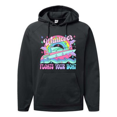 Whatever Floats Your Boat Ship Crusing Cruise Trip Vacation Matching Performance Fleece Hoodie