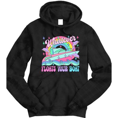 Whatever Floats Your Boat Ship Crusing Cruise Trip Vacation Matching Tie Dye Hoodie