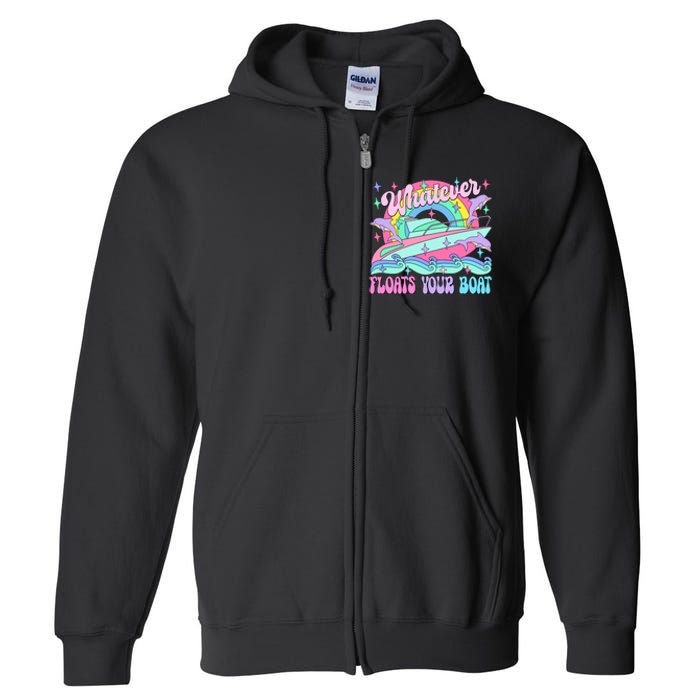 Whatever Floats Your Boat Ship Crusing Cruise Trip Vacation Matching Full Zip Hoodie