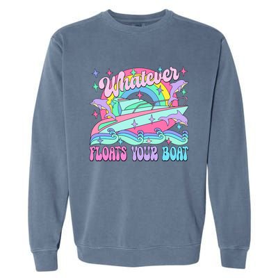 Whatever Floats Your Boat Ship Crusing Cruise Trip Vacation Matching Garment-Dyed Sweatshirt