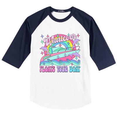 Whatever Floats Your Boat Ship Crusing Cruise Trip Vacation Matching Baseball Sleeve Shirt