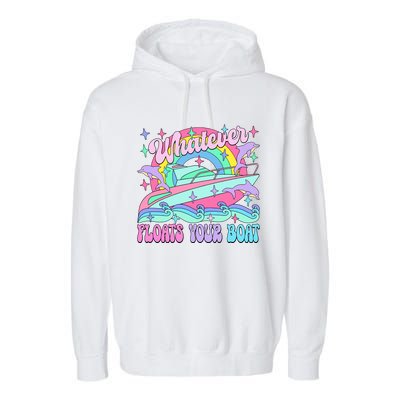 Whatever Floats Your Boat Ship Crusing Cruise Trip Vacation Matching Garment-Dyed Fleece Hoodie