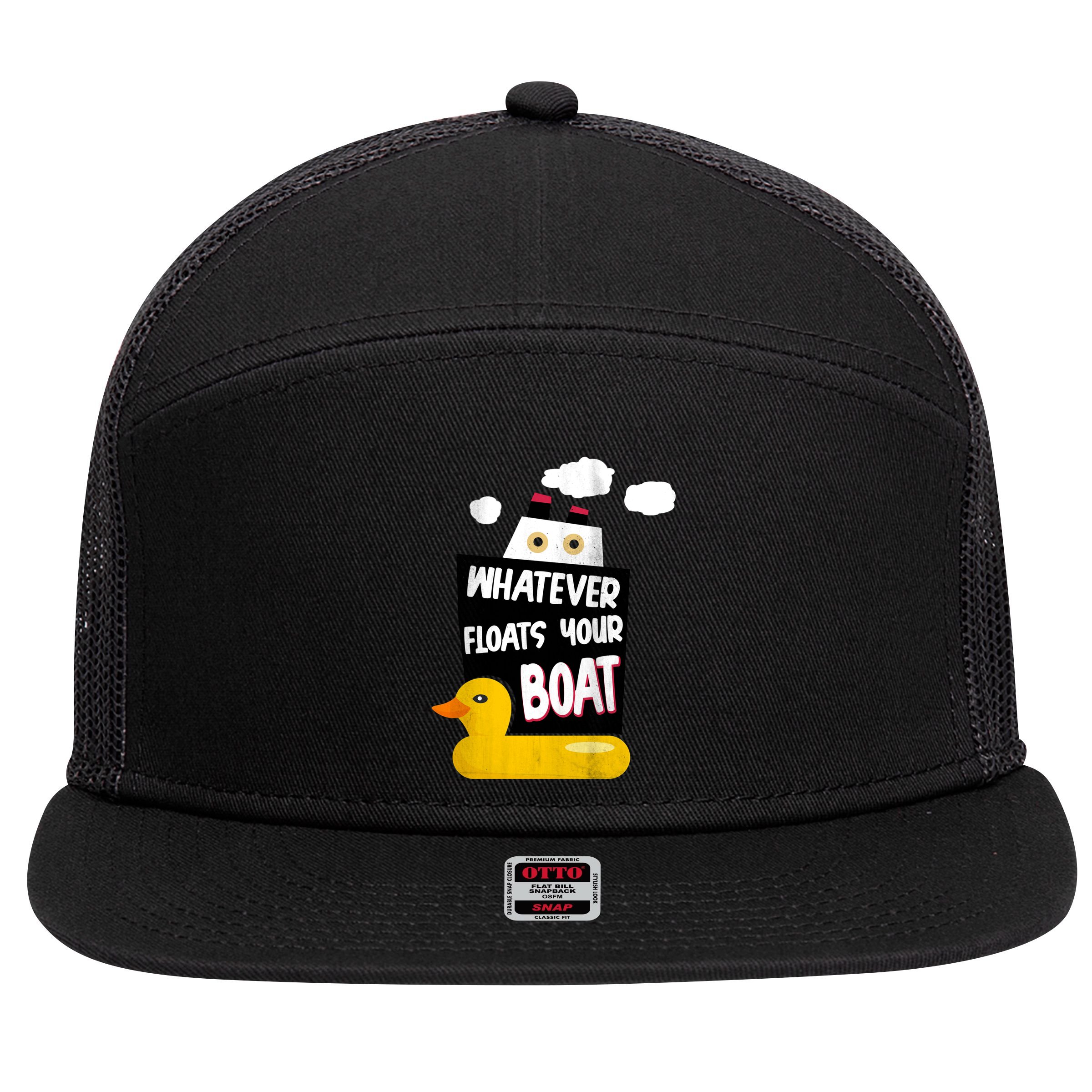 Whatever Floats Your Boat 7 Panel Mesh Trucker Snapback Hat