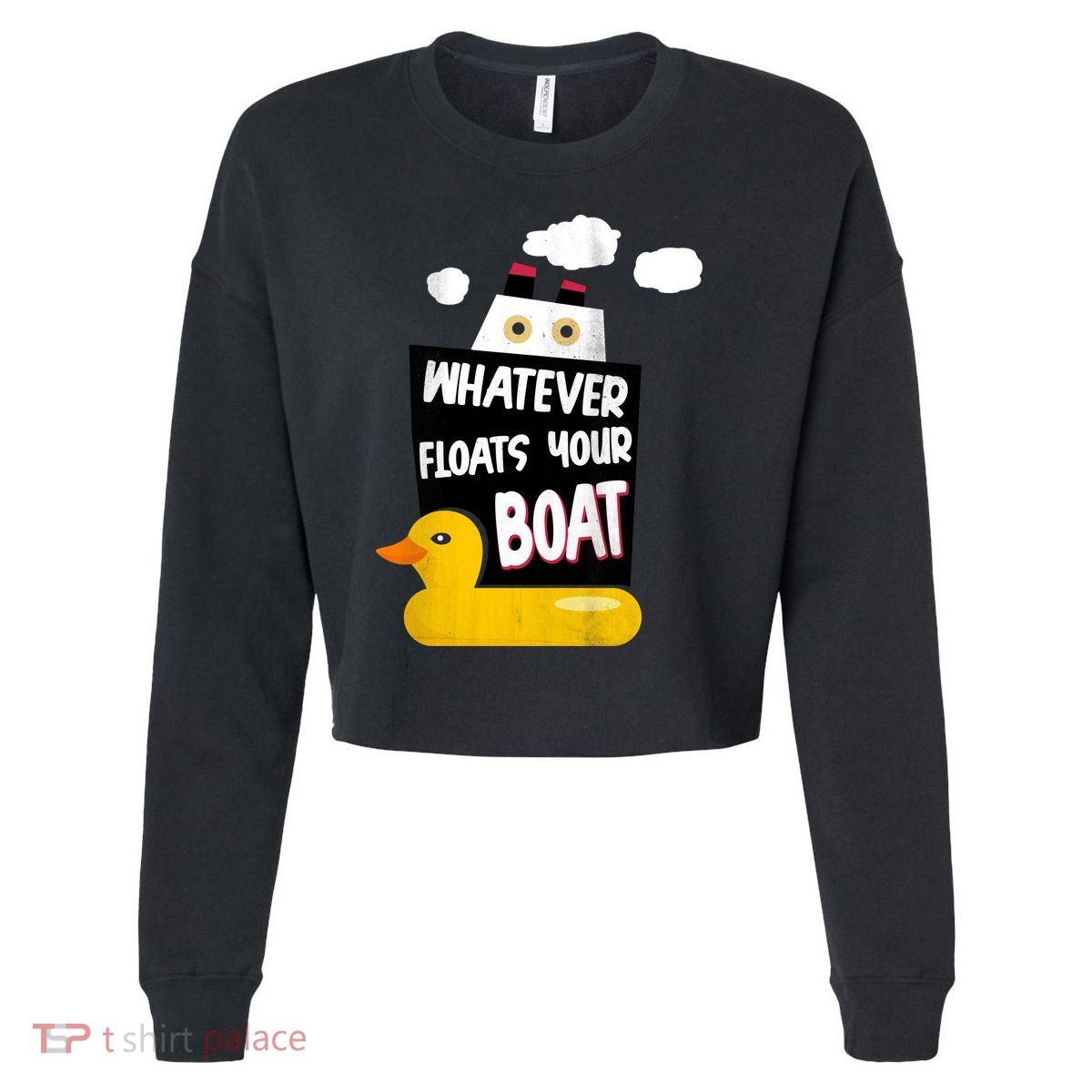 Whatever Floats Your Boat Cropped Pullover Crew