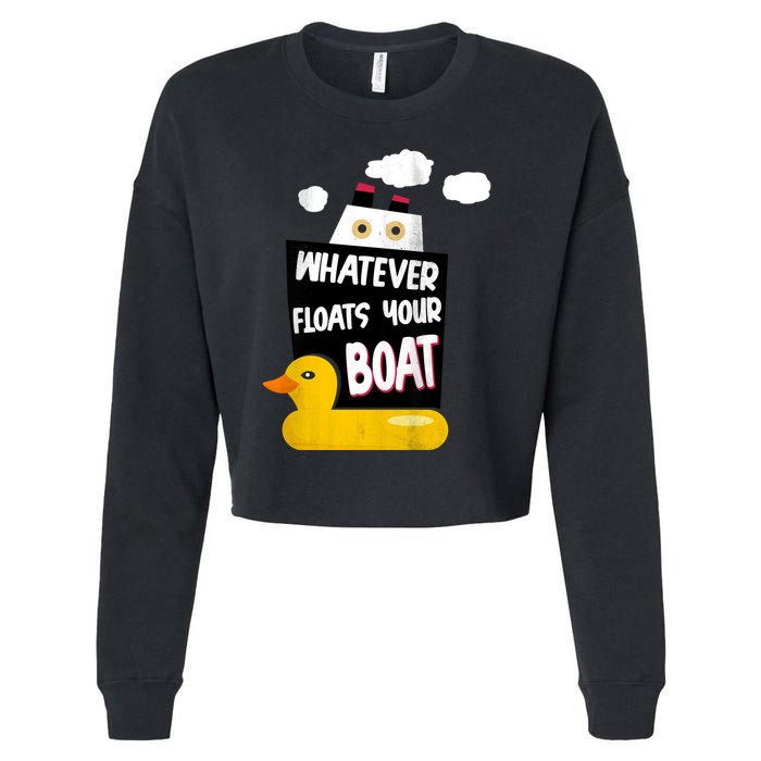Whatever Floats Your Boat Cropped Pullover Crew