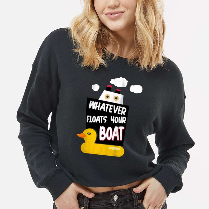 Whatever Floats Your Boat Cropped Pullover Crew
