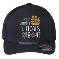 Whatever Floats Your Boat Funny Pirate Ship Flexfit Unipanel Trucker Cap
