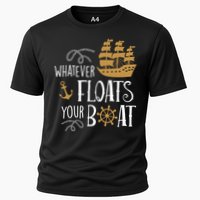 Whatever Floats Your Boat Funny Pirate Ship Cooling Performance Crew T-Shirt