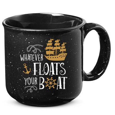 Whatever Floats Your Boat Funny Pirate Ship 15oz Campfire Ceramic Mug
